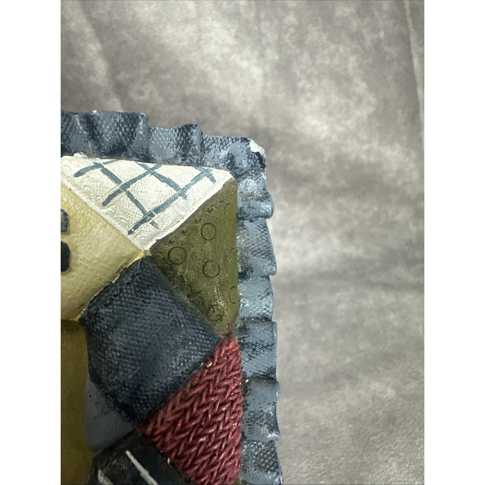 Daisy Kingdom Blue Jean Teddy Bear Nursery‎ Picture Frame Toys Quilted 2.5 x 4.5 - Picture 6 of 7